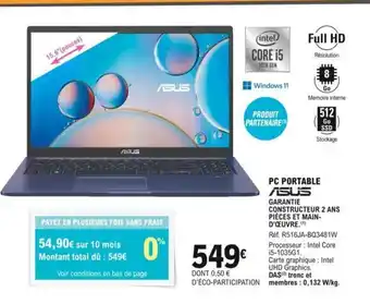 E.Leclerc Asus Pc Portable offre