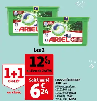 Auchan Ariel lessive écodoses + offre