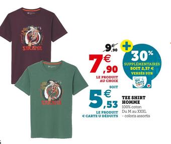Super U Tee shirt homme offre