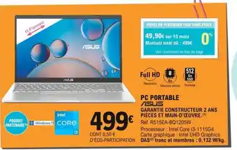 E.Leclerc Asus Pc Portable offre