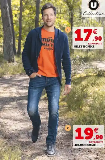 Super U U gilet homme ou jeans homme offre