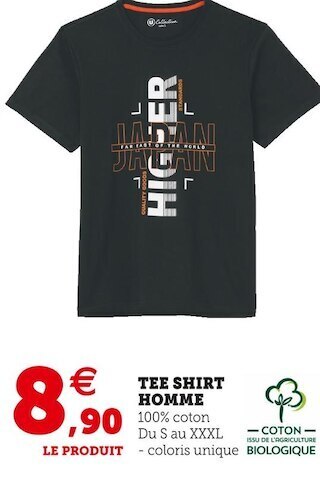 Super U Tee shirt homme offre