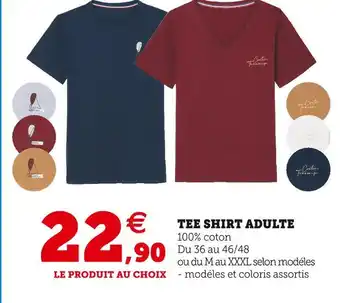 Super U Tee shirt adulte offre