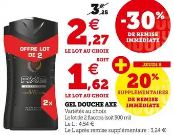 Hyper U Axe gel douche offre
