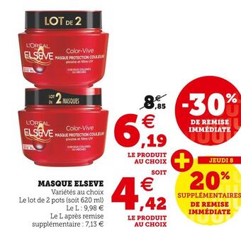 Hyper U Elseve masque offre