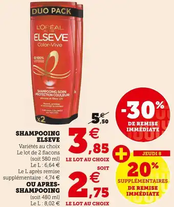 Hyper U Elseve shampooing offre