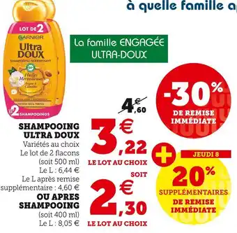 Hyper U Garnier shampooing ultra-doux offre