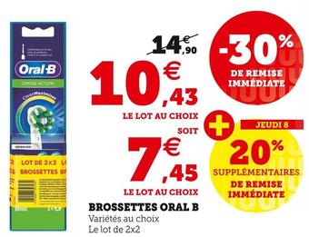 Hyper U Oral-b brossettes offre