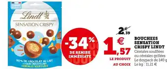 Hyper U Lindt bouchees sensation crispy offre