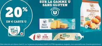 Hyper U U bon plan sur la gamme u sans gluten offre