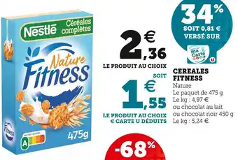 Hyper U Nestlé cereales fitness offre