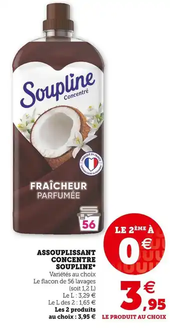 Hyper U Soupline assouplissant concentré offre
