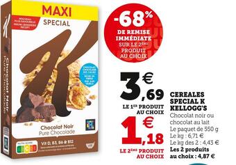 Hyper U Kellogg's cereales special k offre