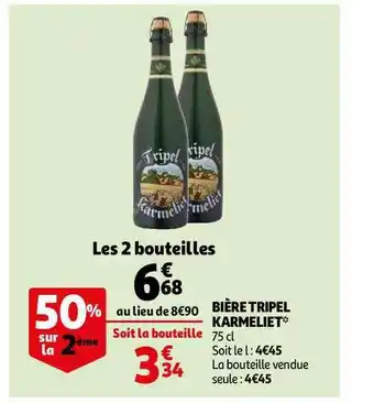 Auchan Bière Tripel Karmeliet offre