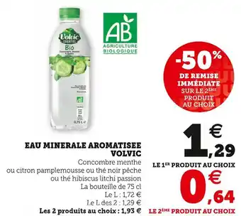Hyper U Volvic eau minerale aromatisee offre