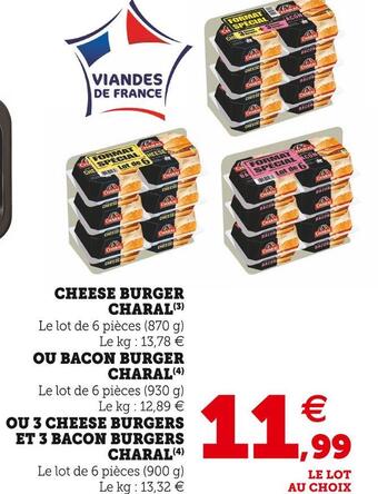 Hyper U Charal cheese burger offre