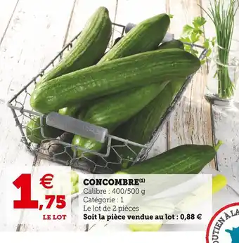 Hyper U Concombre offre