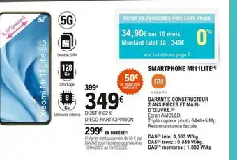 E.Leclerc Smartphone Mi 11 Lite offre