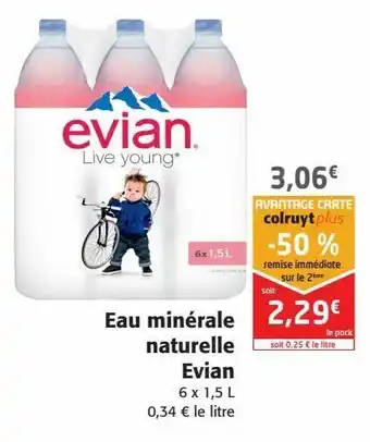Colruyt Eau minérale naturelle evian offre