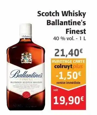 Colruyt Scotch whisky ballantine's finest offre