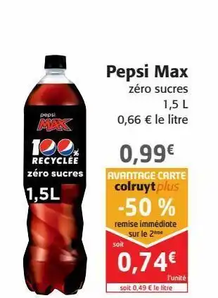 Colruyt Pepsi maxi offre