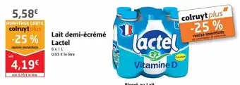 Colruyt Lait demi-écrémé lactel offre