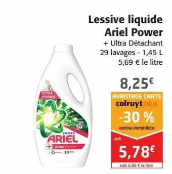 Colruyt Lessive liquide ariel power offre