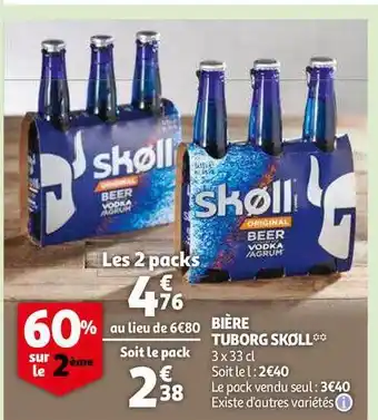 Auchan Bière Tuborg Skoll offre