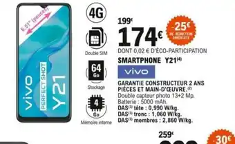 E.Leclerc Vivo Smartphone Y21 offre