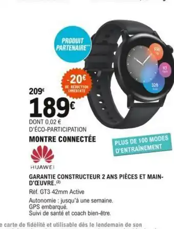 E.Leclerc Huawei Montre Connectée offre