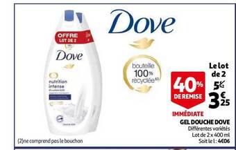 Auchan Gel Douche Dove offre