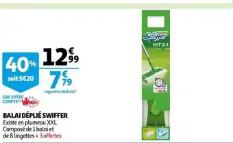 Auchan Balai Déplié Swiffer offre