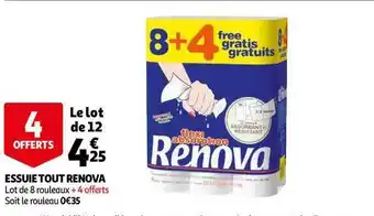 Auchan Essuie Tout Renova offre