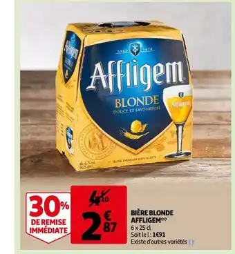 Auchan Bière Blonde Affligem offre