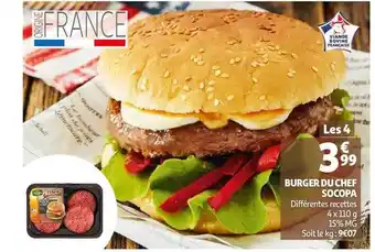 Auchan Burger Du Chef Socopa offre