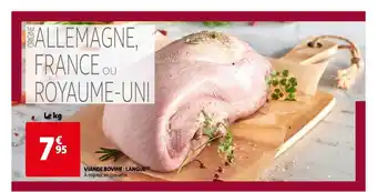 Auchan Viande Bovine : Langue offre