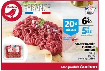 Auchan Viande Hachée Pur Bœuf Auchan offre