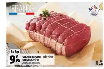 Auchan Viande Bovine : Rôti Ou Steak offre