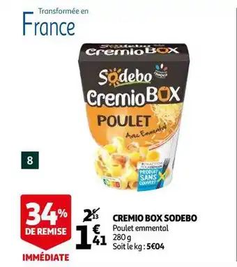 Auchan Cremio Box Sodebo offre