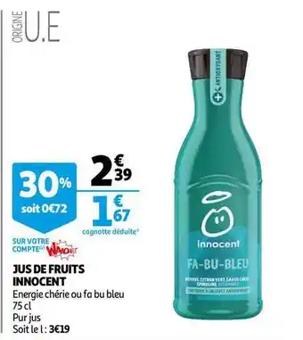 Auchan Jus De Fruits Innocent offre