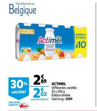 Auchan Actimel offre