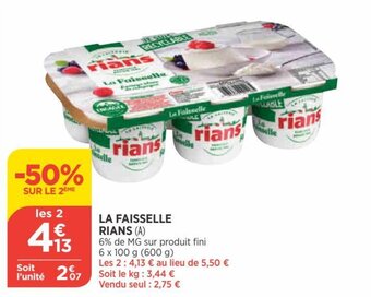 Bi1 RIANS la faisselle offre
