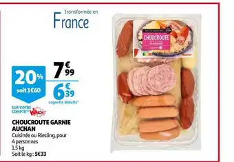 Auchan Choucroute Garnie Auchan offre