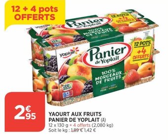 Bi1 PANIER DE YOPLAIT yaourt aux fruits offre