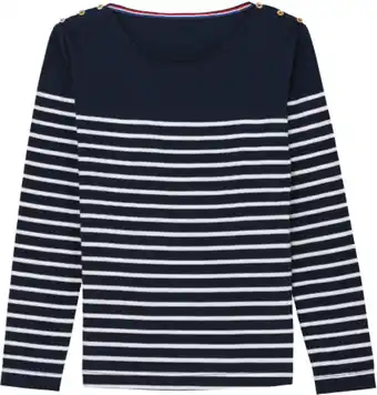 Hyper U Marinière adulte bleu blanc offre