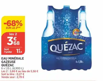 Bi1 QUEZAC eau minérale gazeuse offre