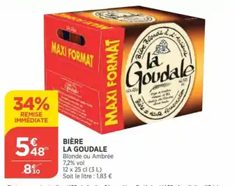 Bi1 LA GOUDALE bière offre