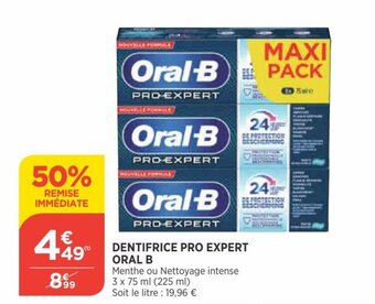 Bi1 ORAL B dentifrice pro expert offre