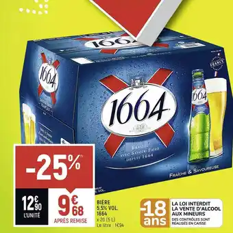Spar Bière 5,5% Vol 1664 offre