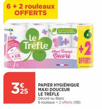 Bi1 LE TRÈFLE papier hygiénique maxi douceur offre